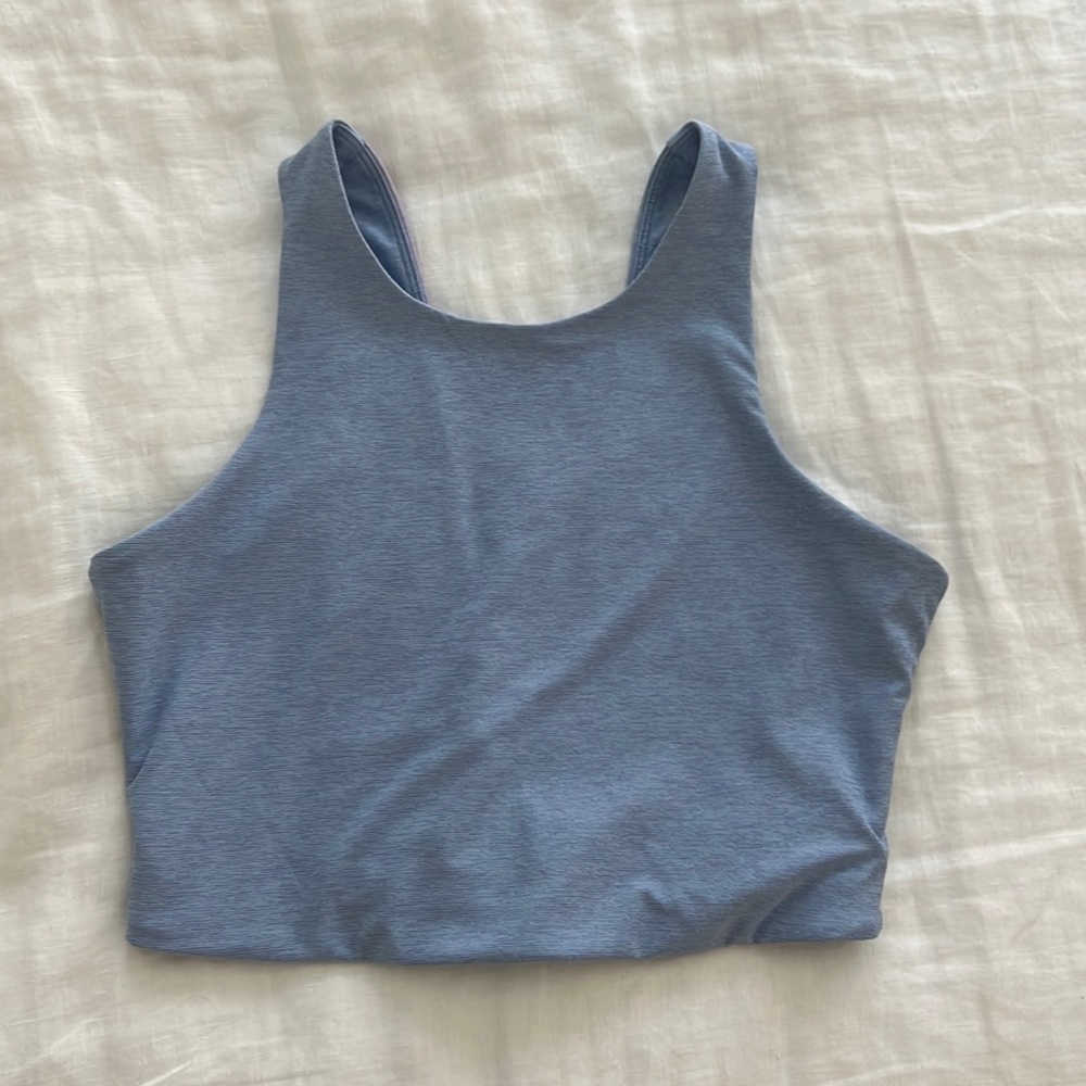 OUTDOOR VOICES CROPPED TANK BLUE SMALL
